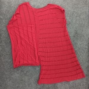 GABBY Isabella short sleeve asymmetrical avant-garde cardigan top Size medium